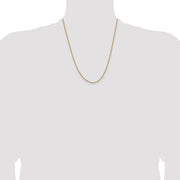 14K 1.85mm Semi-Solid Curb with Lobster Clasp Chain