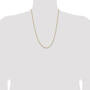 14K 1.85mm Semi-Solid Curb with Lobster Clasp Chain