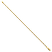 14K 1.85mm Semi-Solid Curb with Lobster Clasp Bracelet