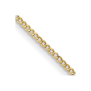 14K 1.85mm Semi-Solid Curb with Lobster Clasp Chain