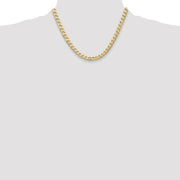 14k 7.5mm Semi-Solid Curb Chain