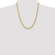 14k 7.5mm Semi-Solid Curb Chain