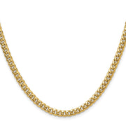 14k 4.5mm Semi-Solid Miami Cuban Chain