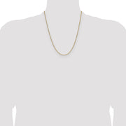 14k 2.2mm Semi-Solid Beveled Paperclip Chain