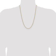 14k 2.2mm Semi-Solid Beveled Paperclip Chain