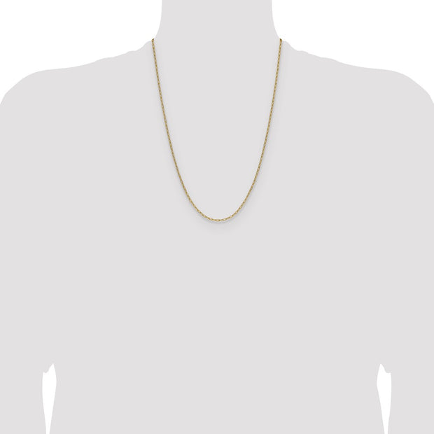 14k 2.2mm Semi-Solid Beveled Paperclip Chain