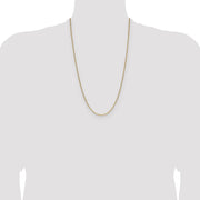14k 2.2mm Semi-Solid Beveled Paperclip Chain