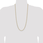14k 3.0mm Semi-Solid Beveled Paperclip Chain