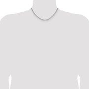 14k White Gold 3.7mm Semi-Solid Beveled Paperclip Chain