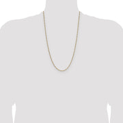 14k 1.9mm Semi-Solid Figaro Chain