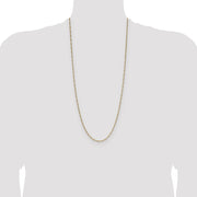 14k 1.9mm Semi-Solid Figaro Chain