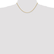 14K 2mm Semi-Solid Wheat with Lobster Clasp Chain
