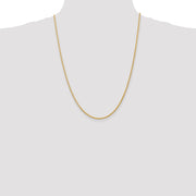 14K 2mm Semi-Solid Wheat with Lobster Clasp Chain