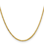 14K 2mm Byzantine with Lobster Clasp Chain