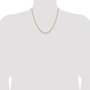 14K 2mm Byzantine with Lobster Clasp Chain