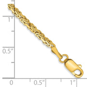 14K 2mm Byzantine with Lobster Clasp Bracelet