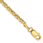 14K 2mm Byzantine with Lobster Clasp Bracelet