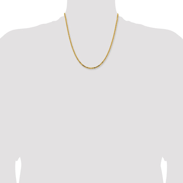 14K 2.5mm Byzantine with Lobster Clasp Chain