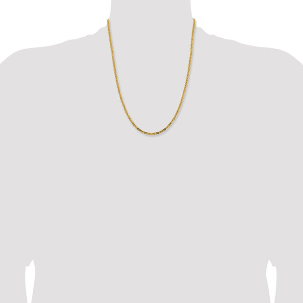 14K 2.5mm Byzantine with Lobster Clasp Chain