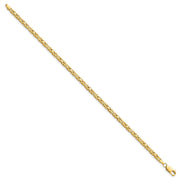 14K 2.5mm Byzantine with Lobster Clasp Bracelet