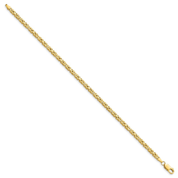 14K 2.5mm Byzantine with Lobster Clasp Bracelet