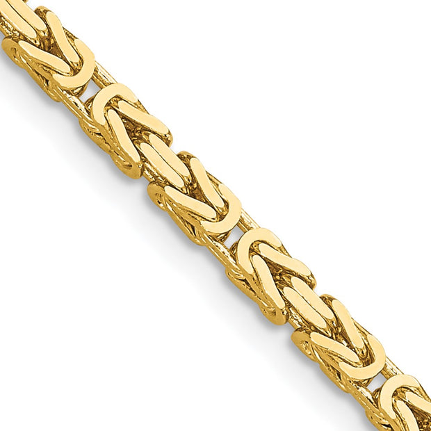 14K 2.5mm Byzantine with Lobster Clasp Chain