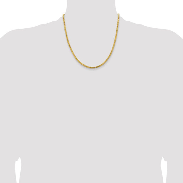 14K 3.25mm Byzantine with Lobster Clasp Chain