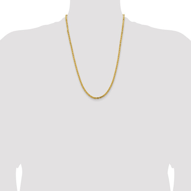 14K 3.25mm Byzantine with Lobster Clasp Chain