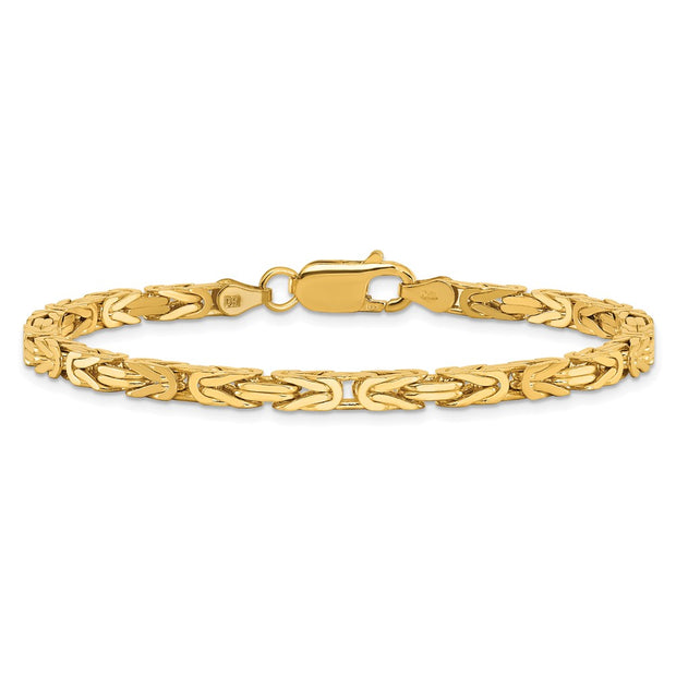 14K 3.25mm Byzantine with Lobster Clasp Bracelet