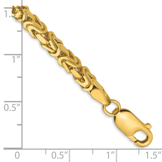 14K 3.25mm Byzantine with Lobster Clasp Bracelet