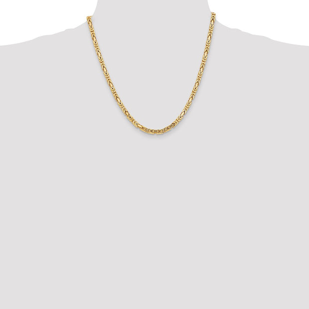 14K 4mm Byzantine with Lobster Clasp Chain