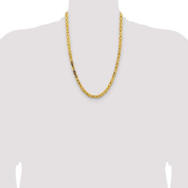14K 5.25mm Byzantine with Lobster Clasp Chain