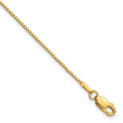 14K 1mm Box with Lobster Clasp Anklet