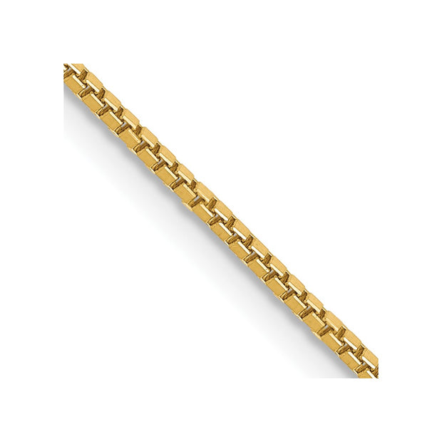 14K 1mm Box with Lobster Clasp Chain