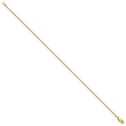 14K 1.05mm Box with Lobster Clasp Anklet