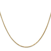 14K 1.3mm Box with Lobster Clasp Chain