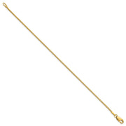 14K 1.4mm Box with Lobster Clasp Bracelet
