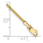 14K 1.4mm Box with Lobster Clasp Bracelet