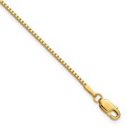 14K 1.4mm Box with Lobster Clasp Bracelet