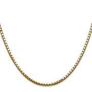 14K 2.5mm Box with Lobster Clasp Chain