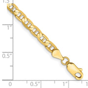 14K 3.75mm Concave Anchor with Lobster Clasp Chain