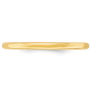 14k Yellow Gold 2mm Standard Weight Comfort Fit Wedding Band