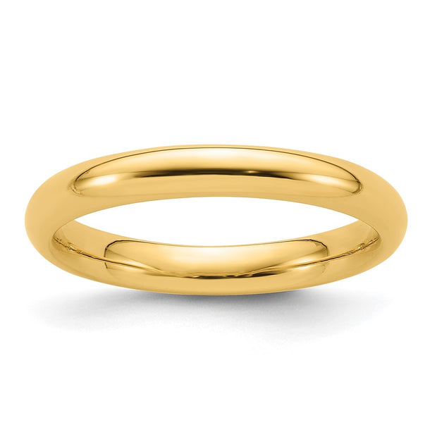 14k Yellow Gold 3mm Standard Weight Comfort Fit Wedding Band