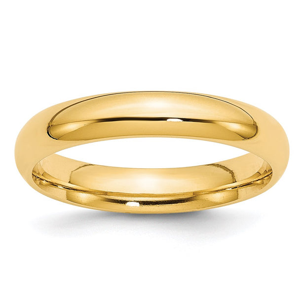 14k Yellow Gold 4mm Standard Weight Comfort Fit Wedding Band