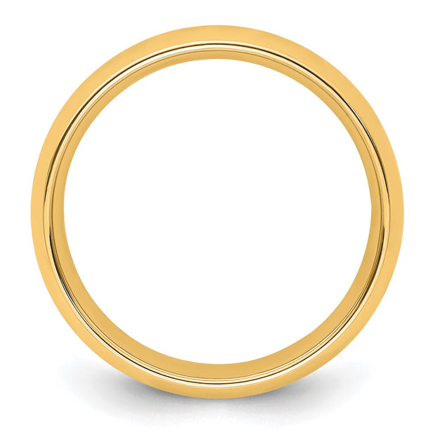 14k Yellow Gold 6mm Standard Weight Comfort Fit Wedding Band