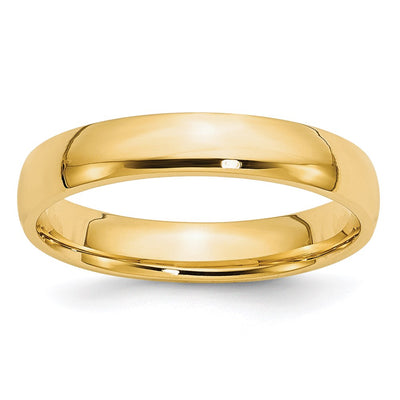 14k Yellow Gold 4mm Lightweight Comfort Fit Wedding Band