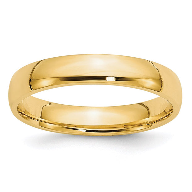 14k Yellow Gold 4mm Lightweight Comfort Fit Wedding Band