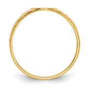 14k 7.0x8.0mm Closed Back Signet Ring