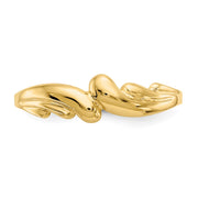 14k Polished Swirl Dome Ring