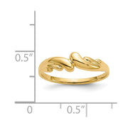 14k Polished Swirl Dome Ring